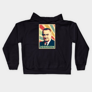 Lyndon B Johnson Vintage Colors Kids Hoodie